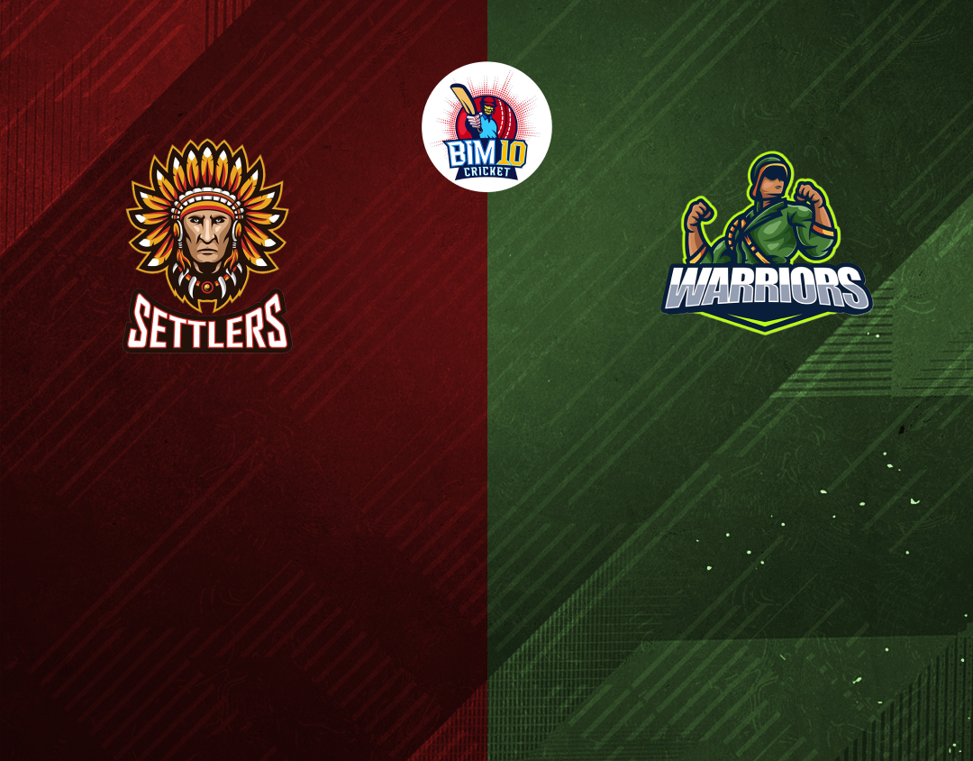 Final of barbados t10, 2024-25: settlers vs warriors banner