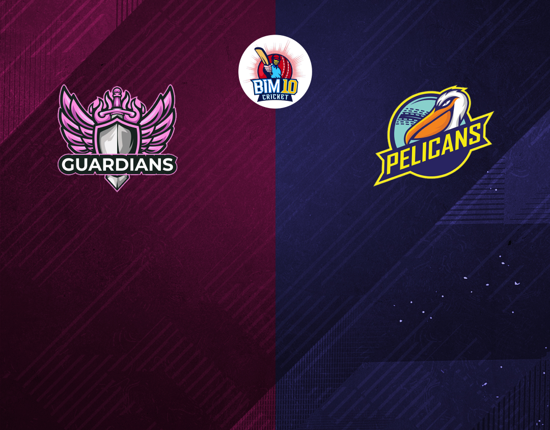 Match 26 of barbados t10, 2024-25: guardians vs pelicans banner