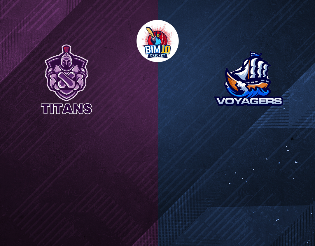 Match 27 of barbados t10, 2024-25: titans vs voyagers banner