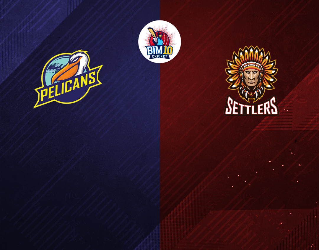 Match 28 of barbados t10, 2024-25: pelicans vs settlers banner