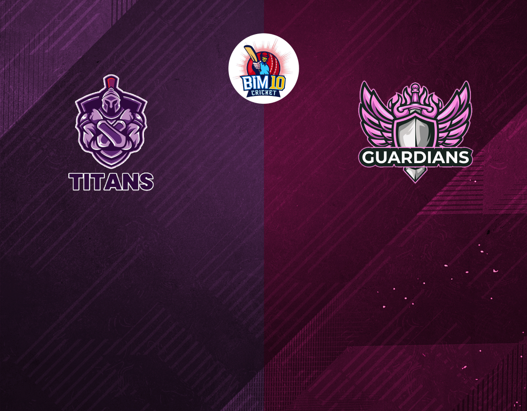 Match 30 of barbados t10, 2024-25: titans vs guardians banner