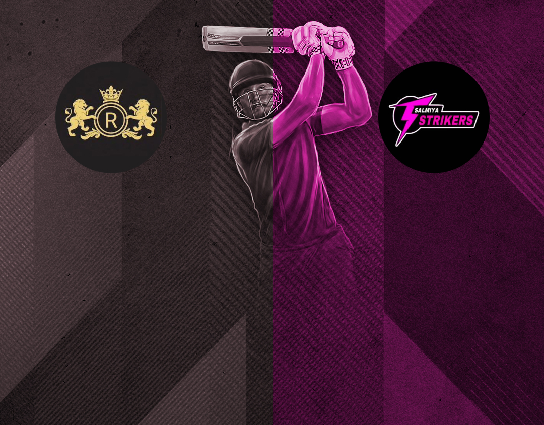 Match 47 of kcc t20 challengers b league, 2024-25: royal lions cc vs salmiya strikers banner
