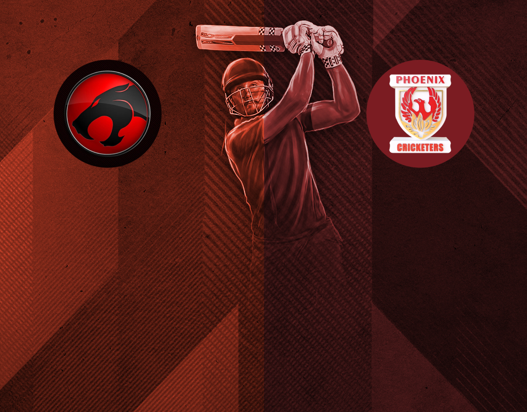 Match 48 of kcc t20 challengers b league, 2024-25: thunder cats vs phoenix cricketers banner