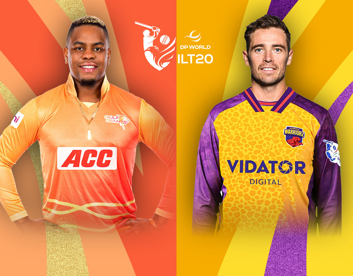 Match 3 of dp world international league t20, 2025: gulf giants vs sharjah warriorz banner