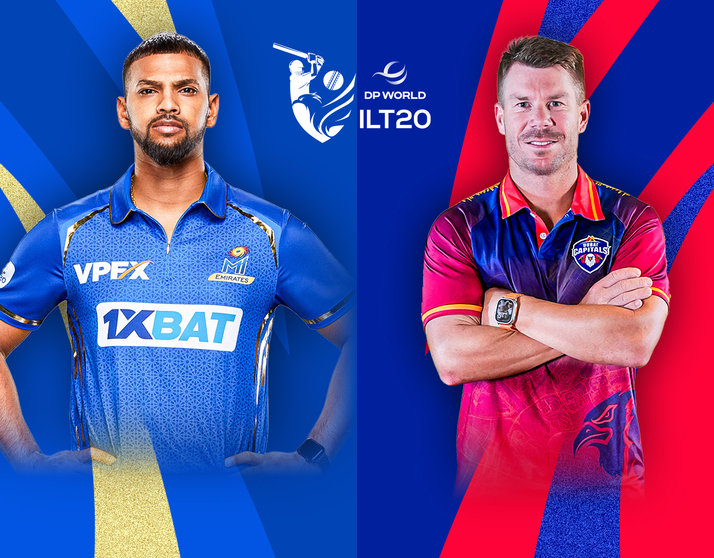 Match 4 of dp world international league t20, 2025: mi emirates vs dubai capitals banner