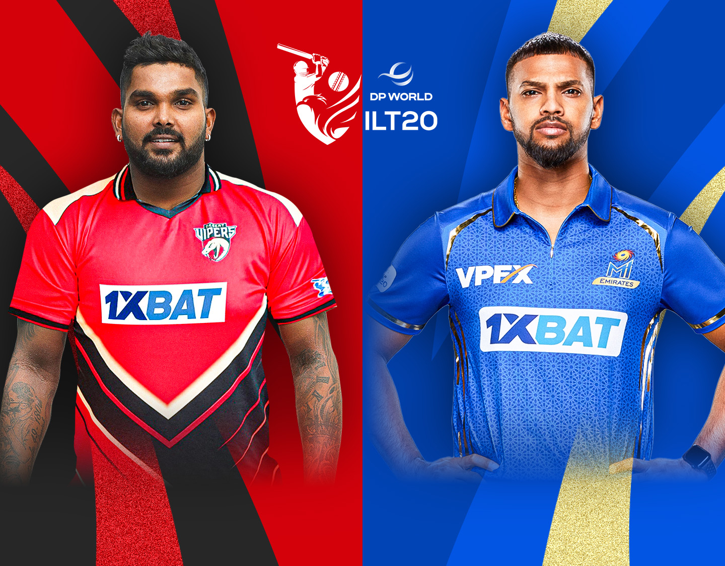 Match 7 of dp world international league t20, 2025: desert vipers vs mi emirates banner