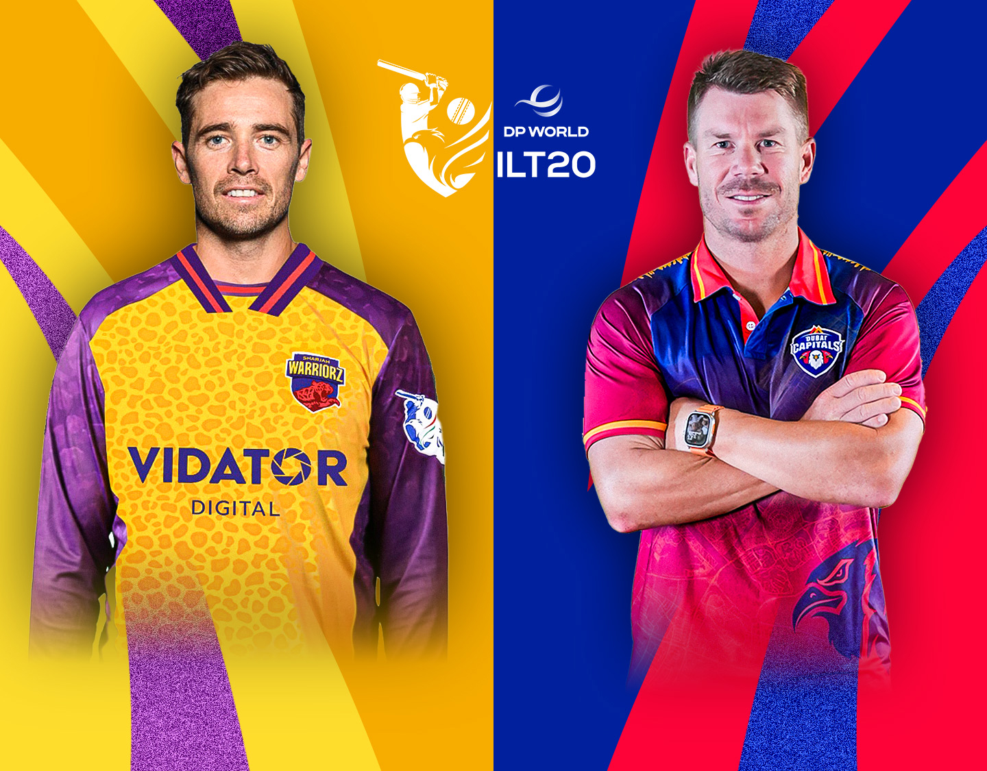 Match 8 of dp world international league t20, 2025: sharjah warriorz vs dubai capitals banner