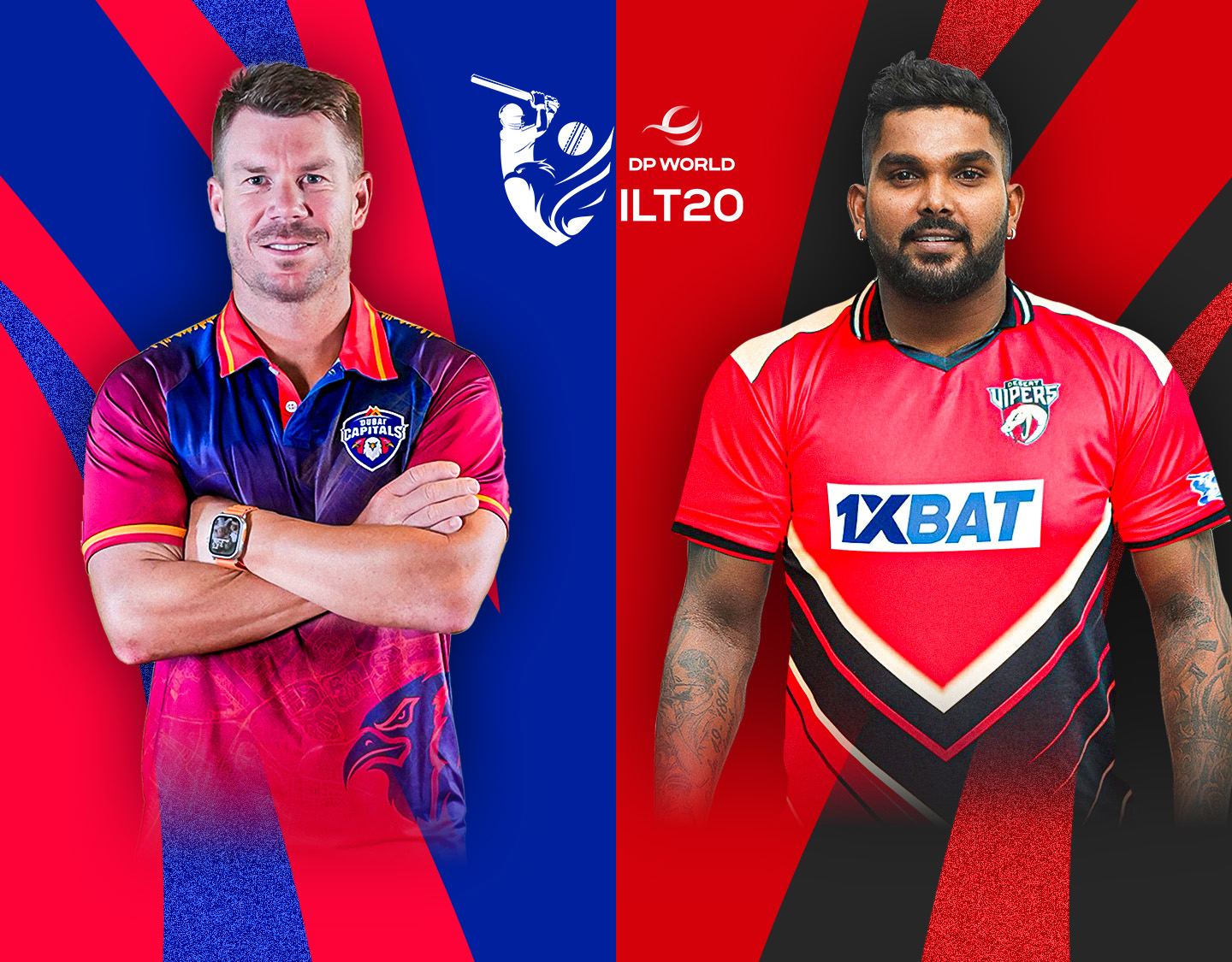 Match 13 of dp world international league t20, 2025: dubai capitals vs desert vipers banner