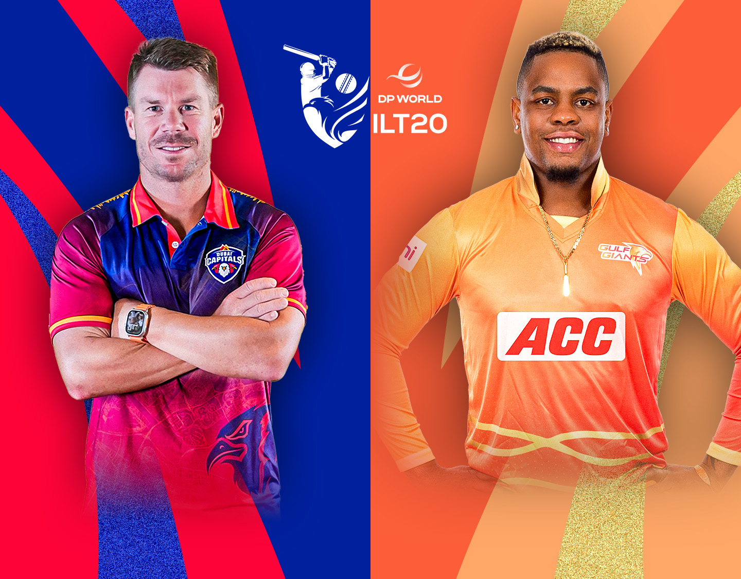 Match 16 of dp world international league t20, 2025: dubai capitals vs gulf giants banner