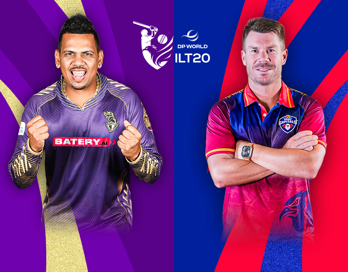 Match 20 of dp world international league t20, 2025: abu dhabi knight riders vs dubai capitals banner