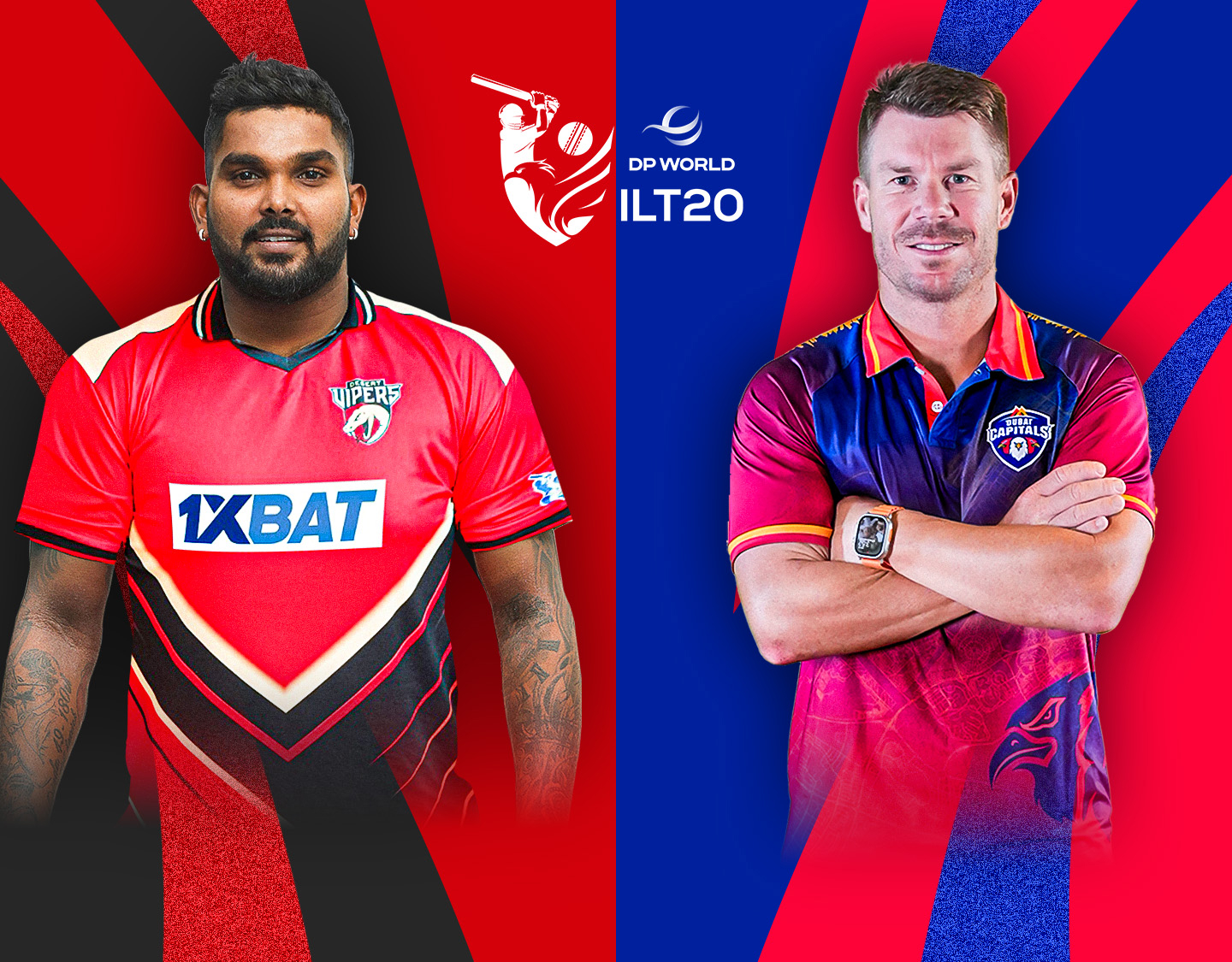Match 30 of dp world international league t20, 2025: desert vipers vs dubai capitals banner