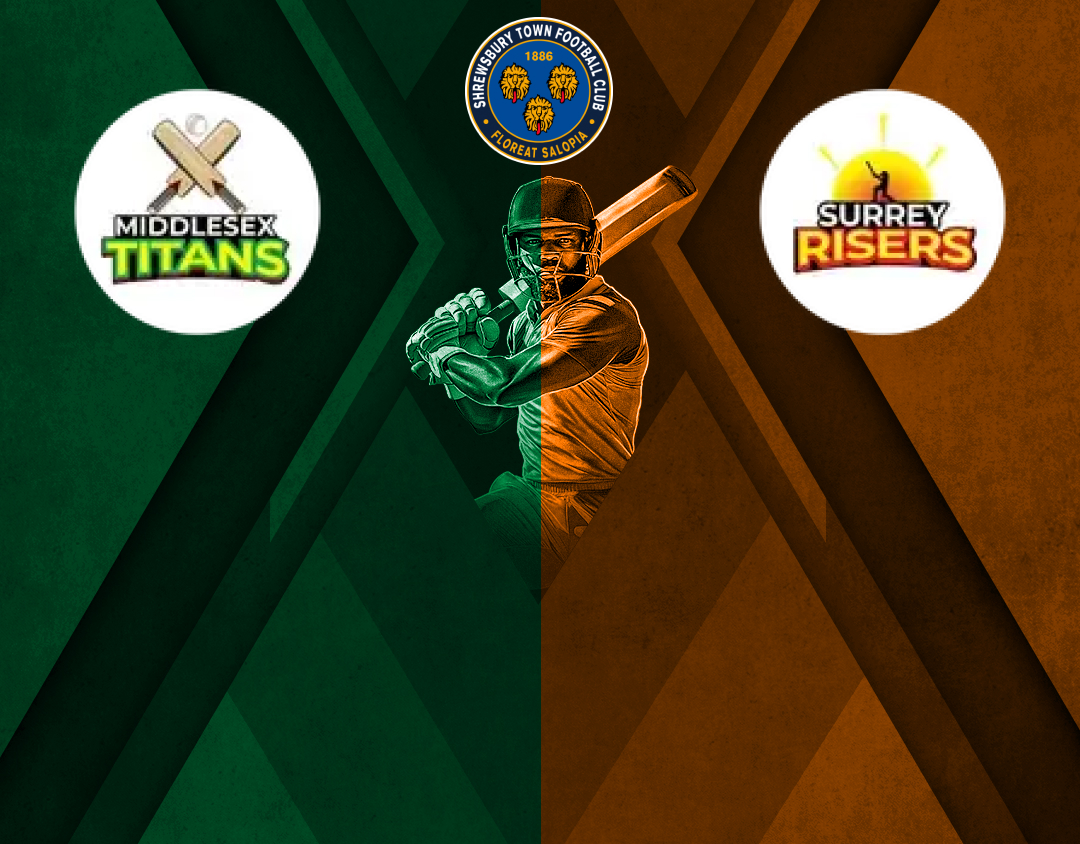 Match 3 of jamaica t10, 2025: middlesex titans vs surrey risers banner