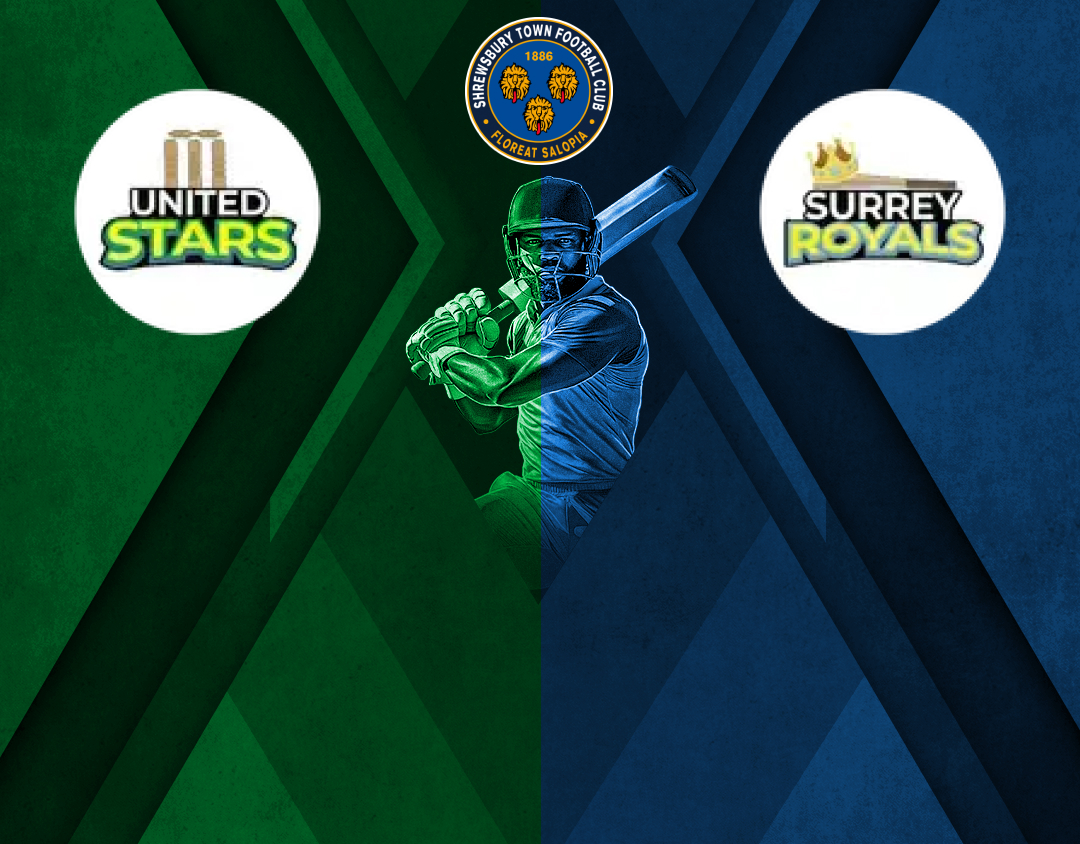 Match 13 of jamaica t10, 2025: middlesex united stars vs surrey royals banner