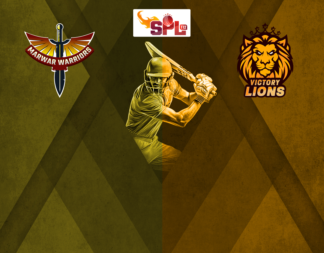 Match #2 of spl t12: marwar warriors vs victory lions banner