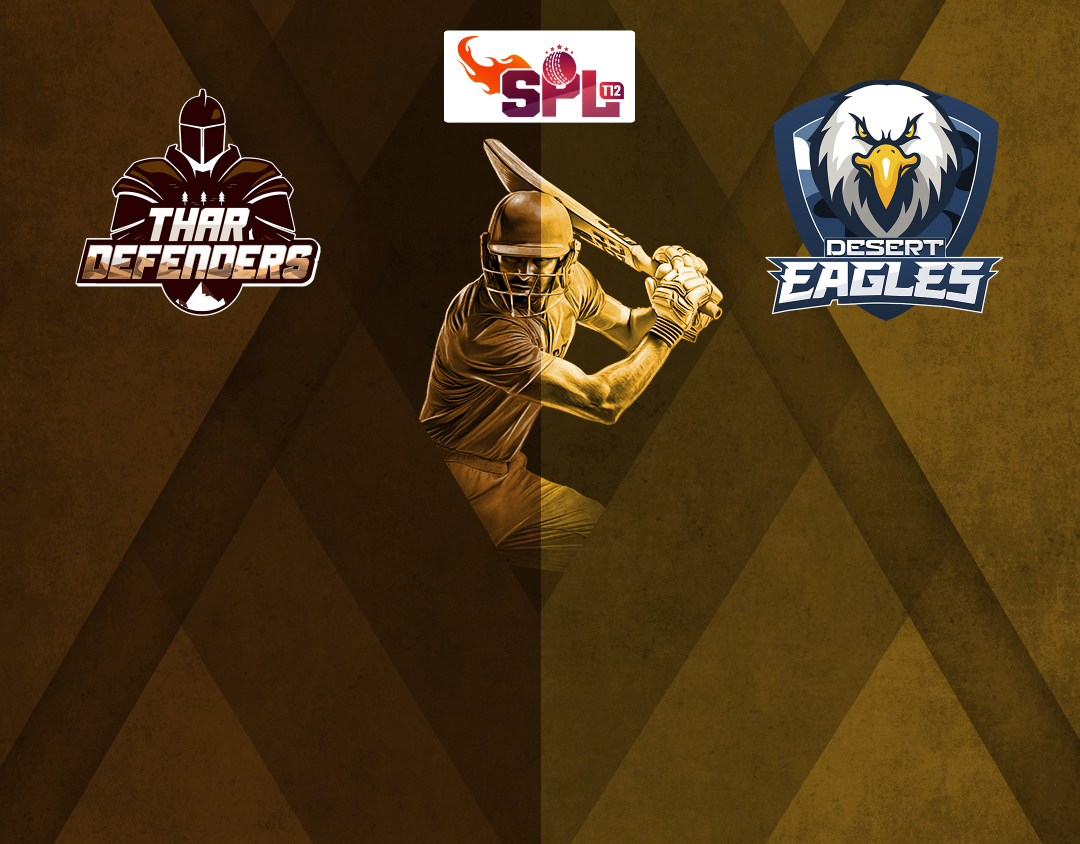 Match #9 of spl t12: thar defenders vs desert eagles banner