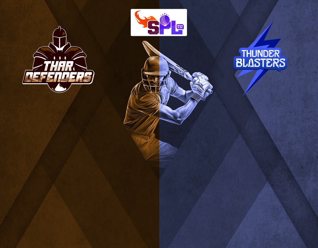 Match #11 of spl t12: thar defenders vs thunder blasters banner