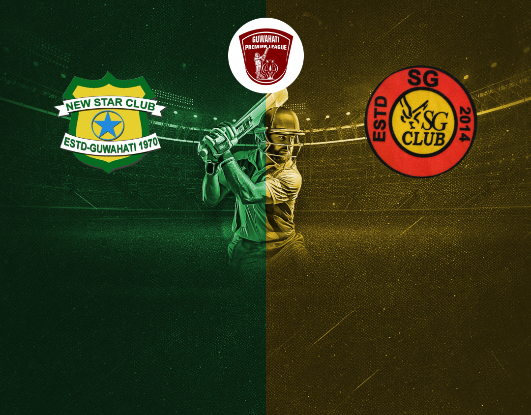 Match 7 of guwahati premier league, 2025: new star club vs sath gaon club banner