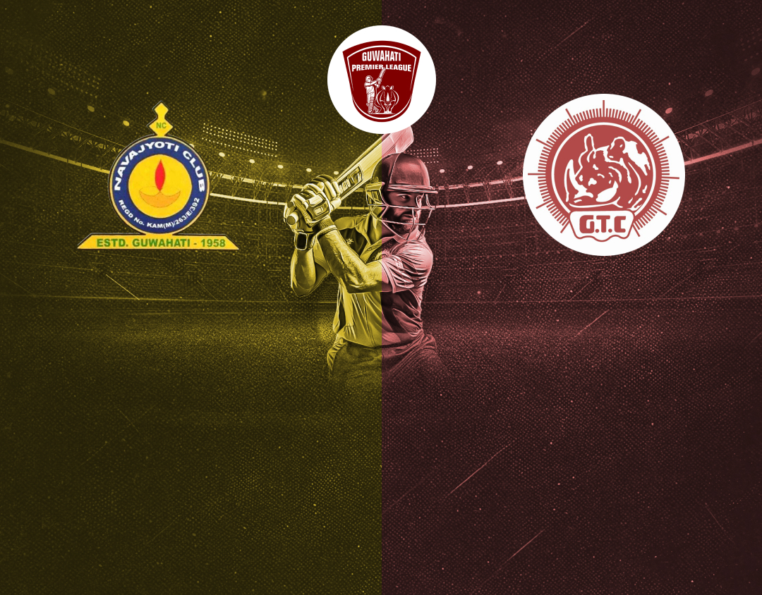 Match 8 of guwahati premier league, 2025: nabajyoti club vs gauhati town club banner