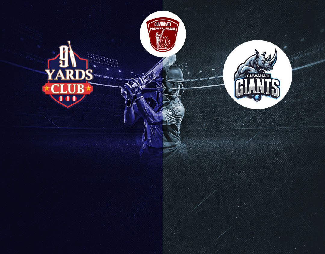 Match 22 of guwahati premier league, 2025: 91 yards club vs guwahati giants banner