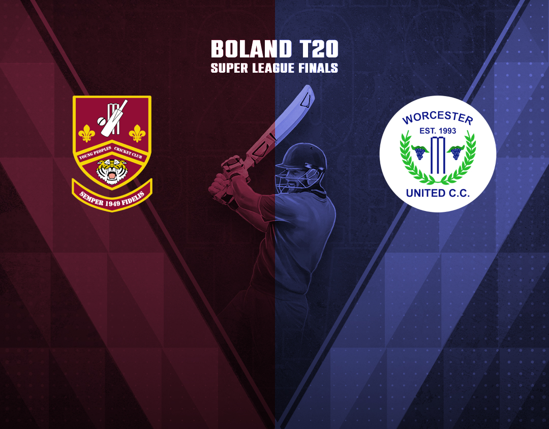 Match 12 of boland t20 super league finals, 2025: giflo young peoples cc vs worcester united banner