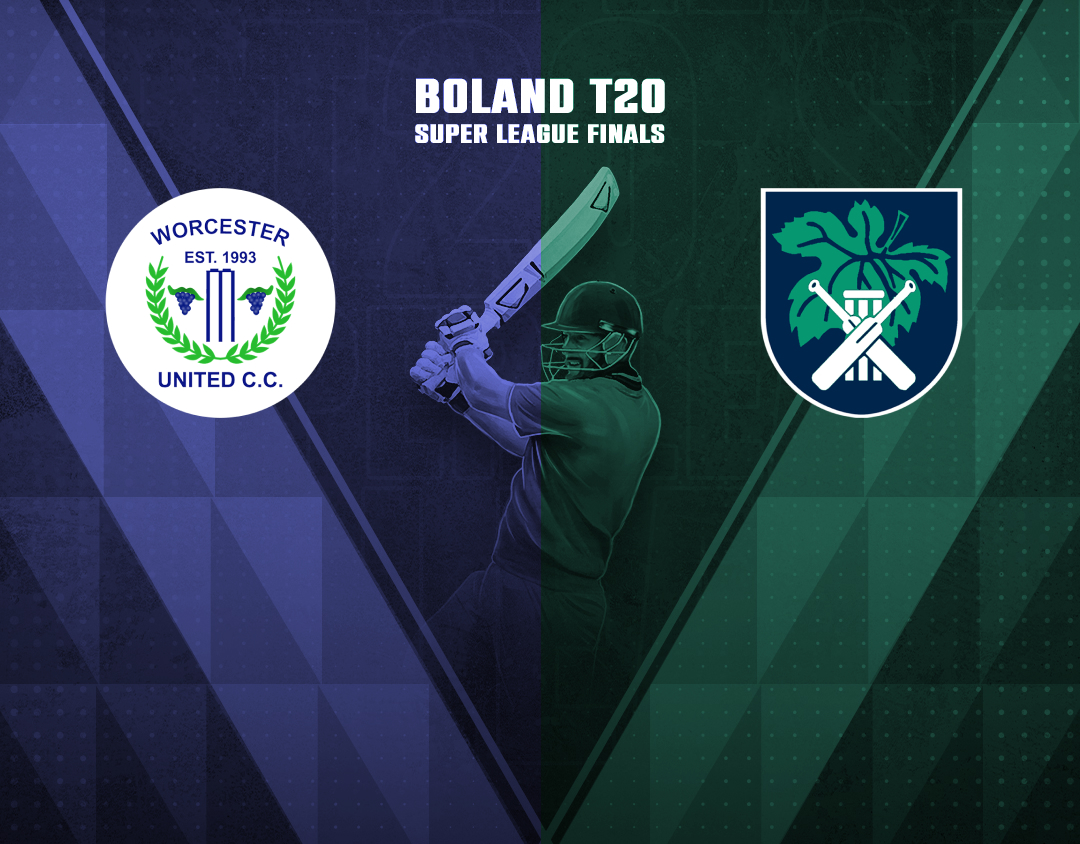 Match 14 of boland t20 super league finals, 2025: worcester united vs paarl cc banner