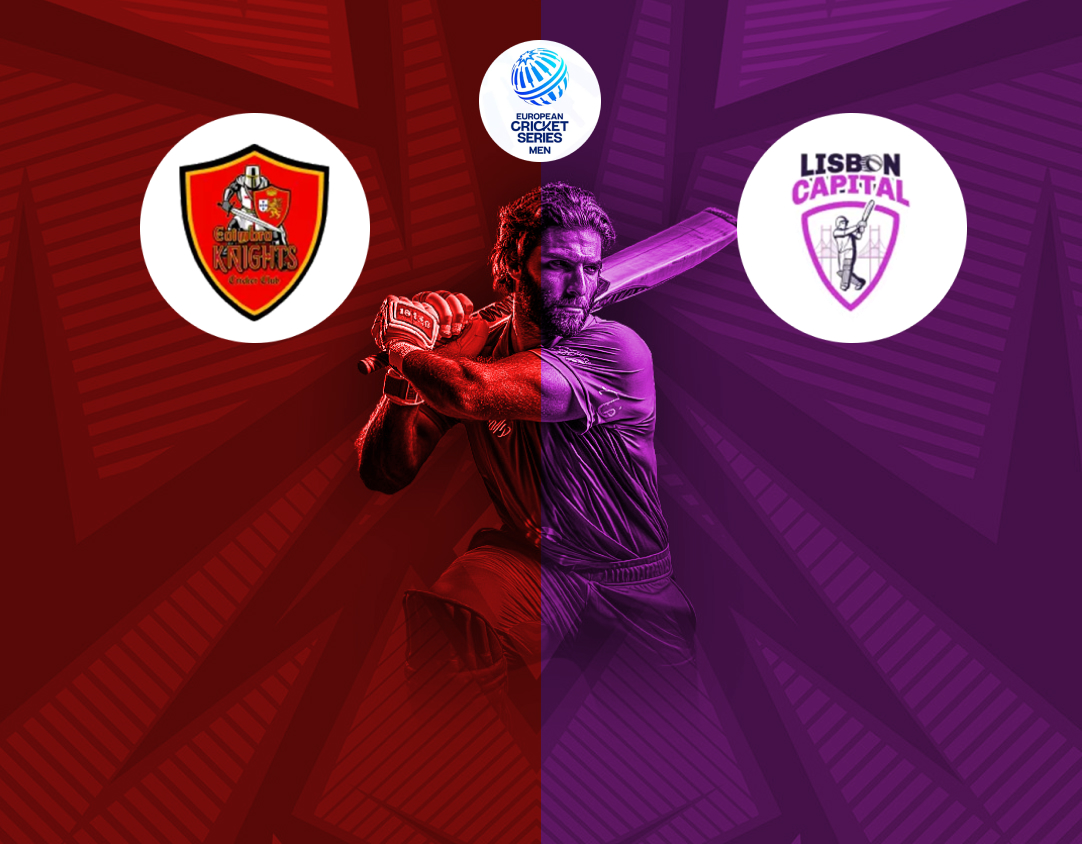 Match 2 of ecsn portugal, 2025: coimbra knights vs lisbon capitals banner