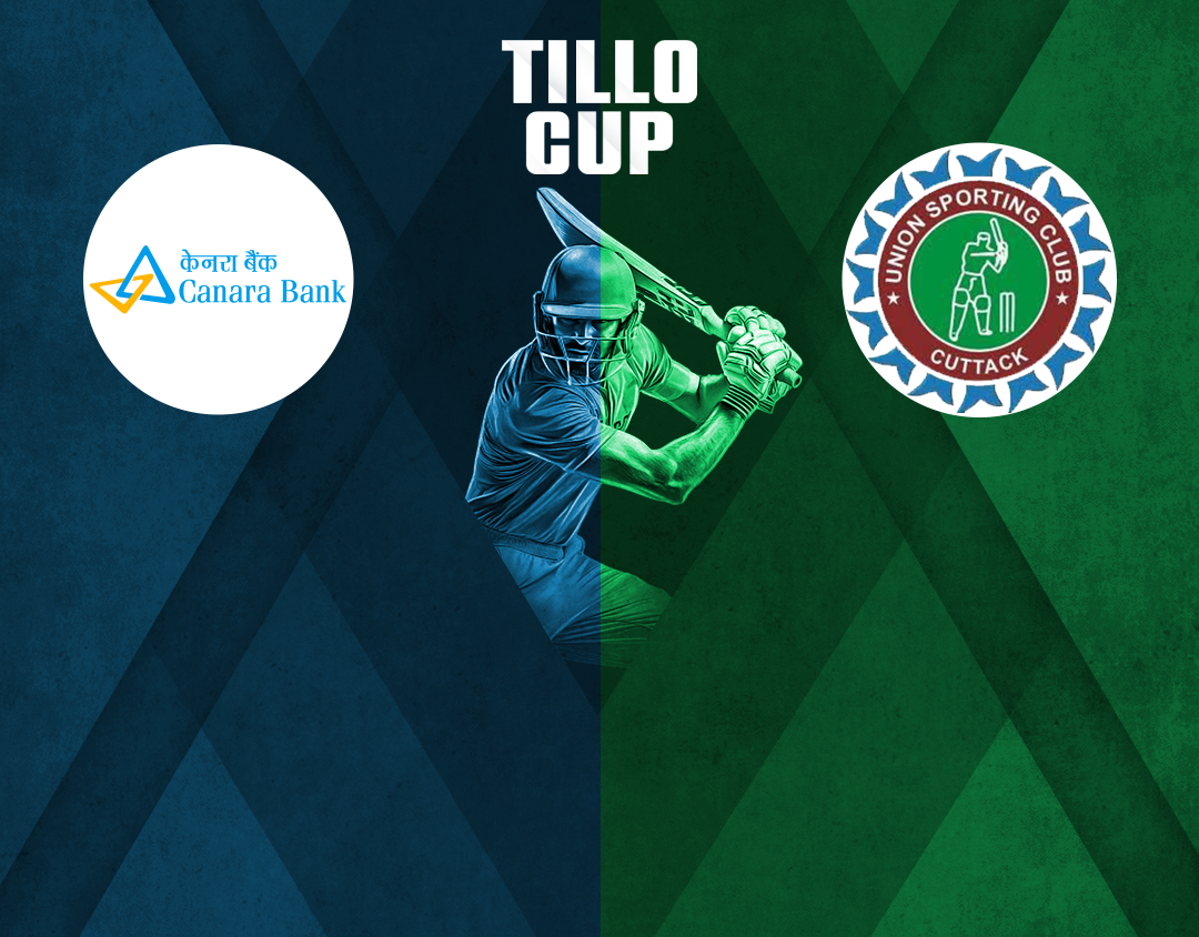 Match 1 of tillo cup, 2025: canara bank vs union sporting banner