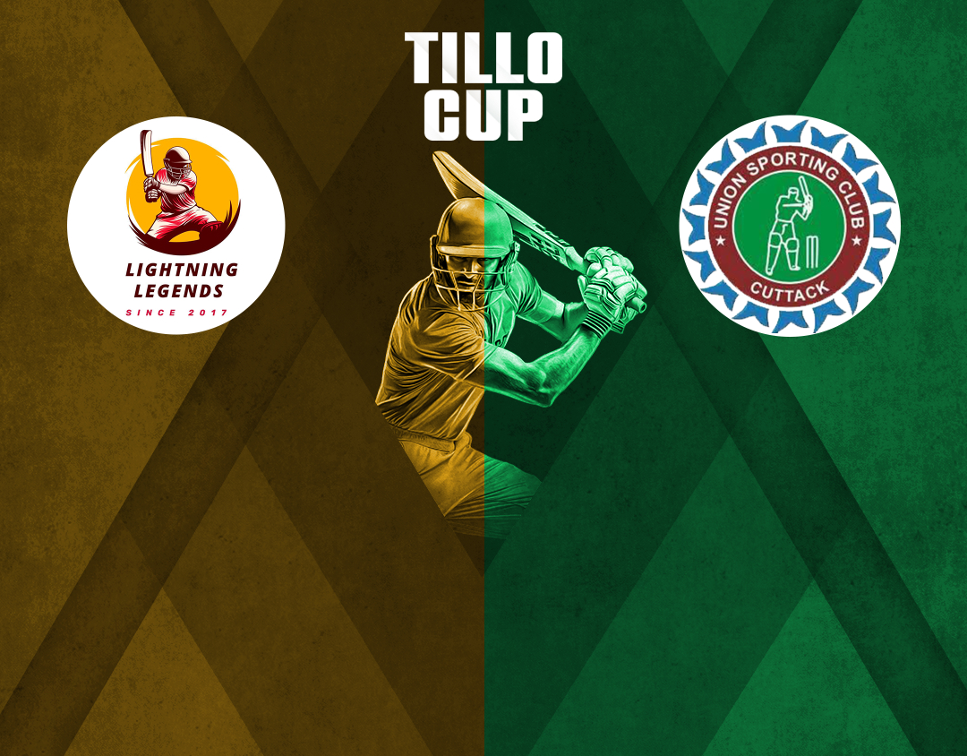 Match 5 of tillo cup, 2025: lightning legends vs union sporting banner