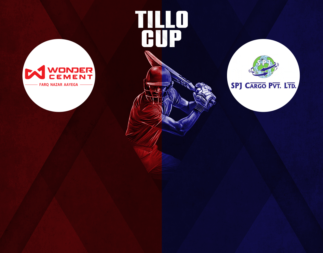 Match 7 of tillo cup, 2025: wonder cement vs spj cargo banner