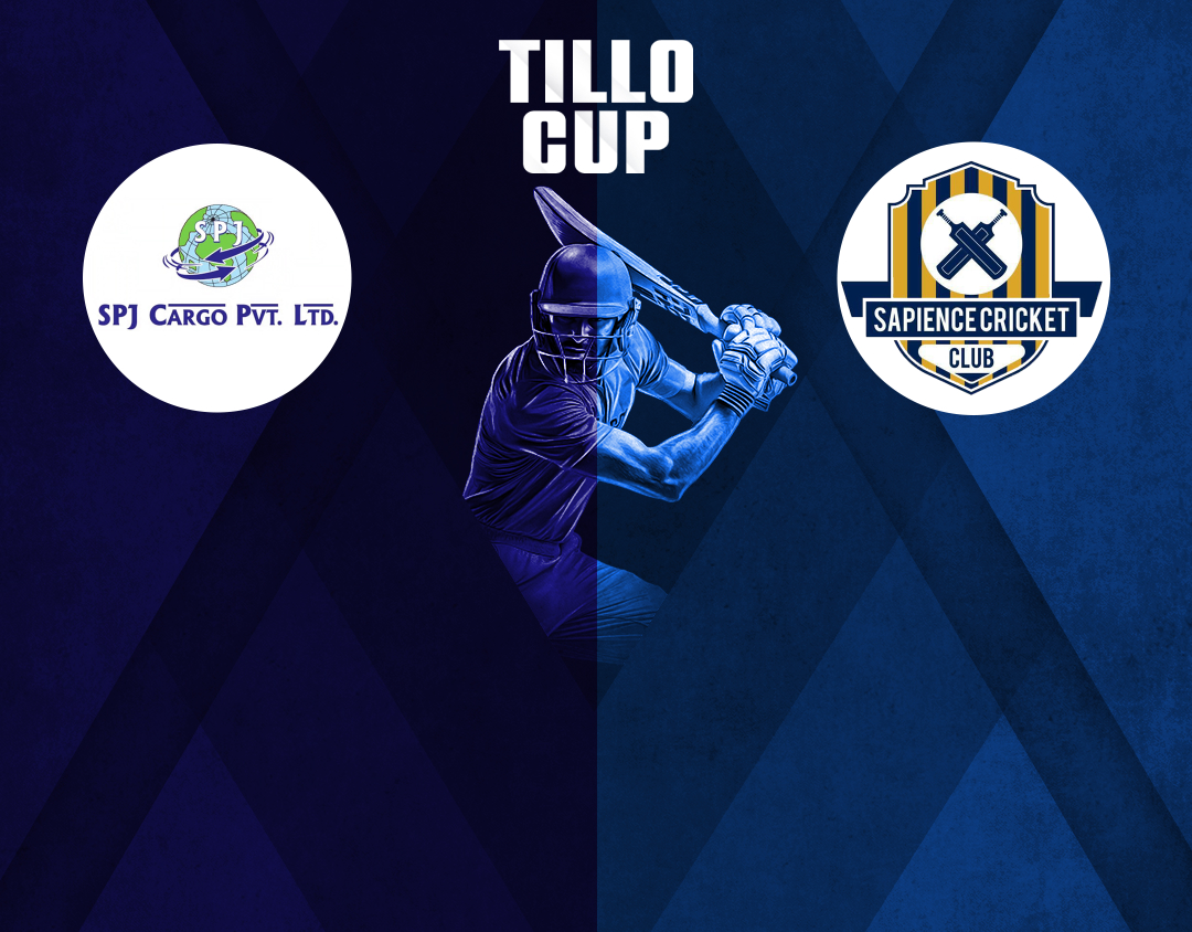 Match 9 of tillo cup, 2025: spj cargo vs sapience banner