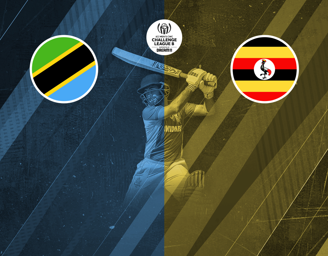 Match #28 of icc cwc challenge league b, 2024-26: tanzania vs uganda banner