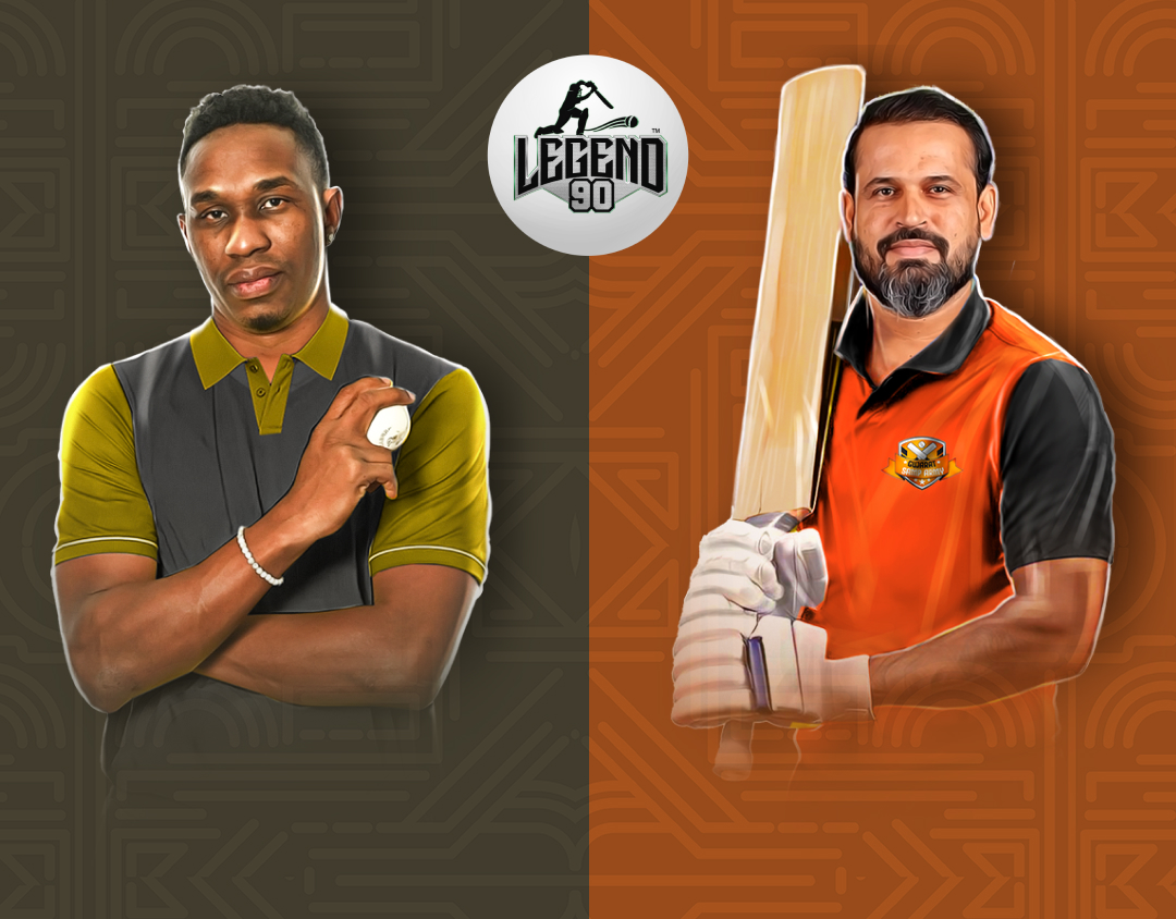 Match 9 of legend 90, 2025: rajasthan kings vs gujarat samp army banner