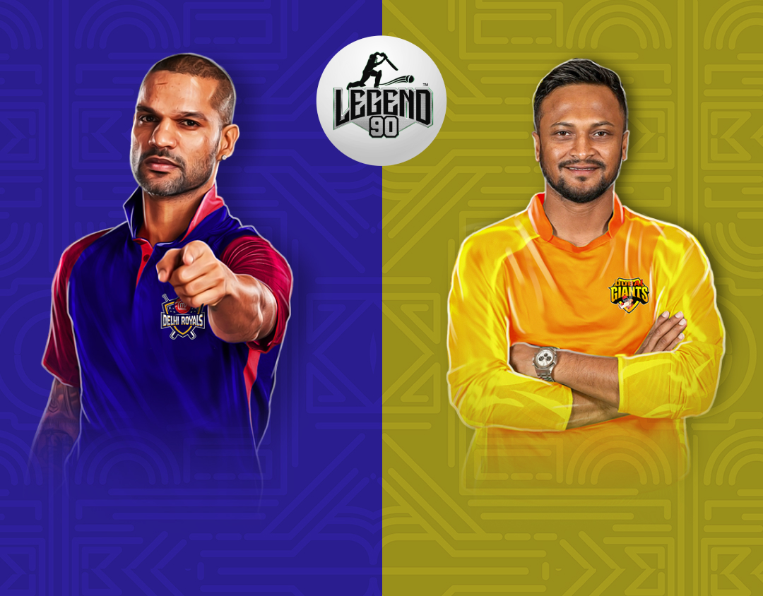 Match 14 of legend 90, 2025: delhi royals vs dubai giants banner