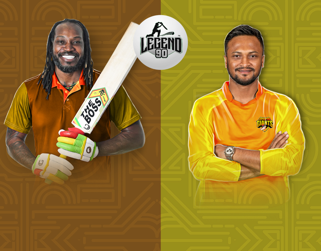 Match 16 of legend 90, 2025: big boys vs dubai giants banner