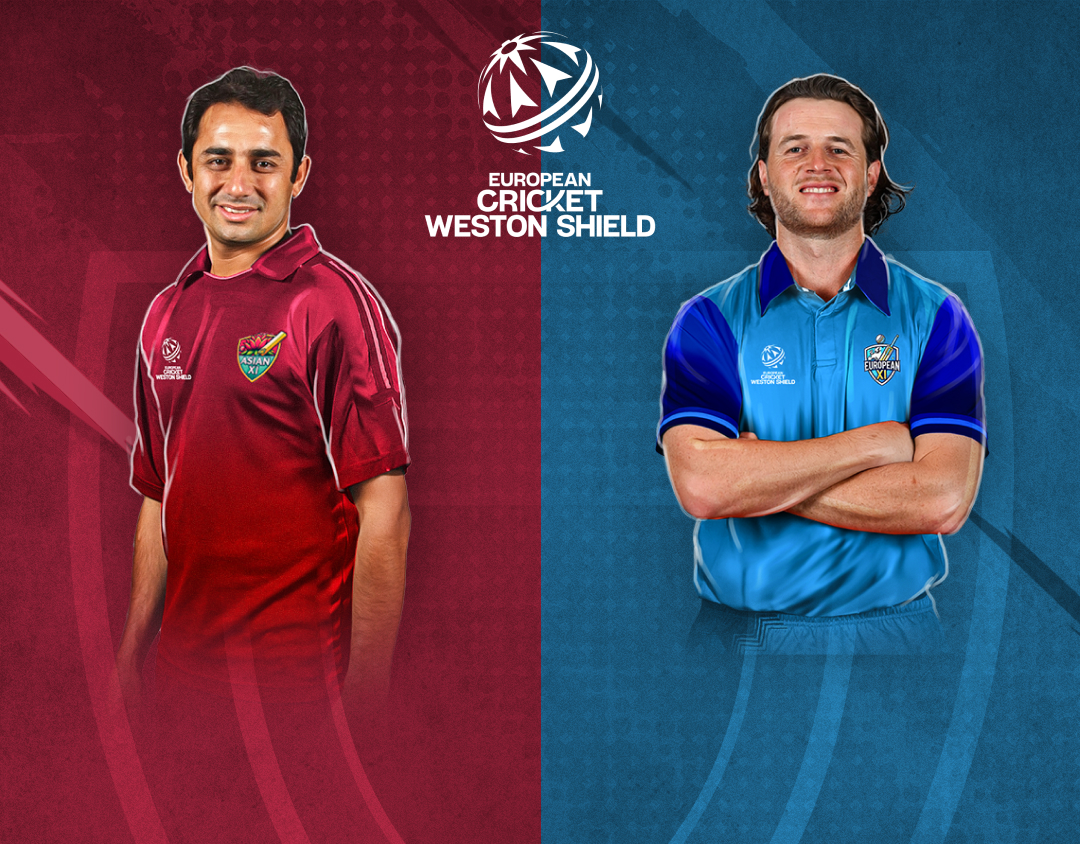 Match 14 of weston shield, feb 2025: asian xi vs european xi banner