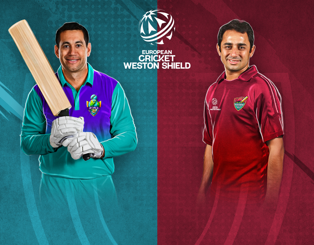Match 15 of weston shield, feb 2025: world xi vs asian xi banner