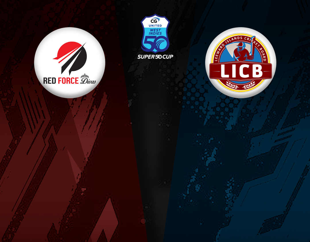 Match #5 of cg united women's super50 cup, 2025: trinidad and tobago women vs leeward islands women banner