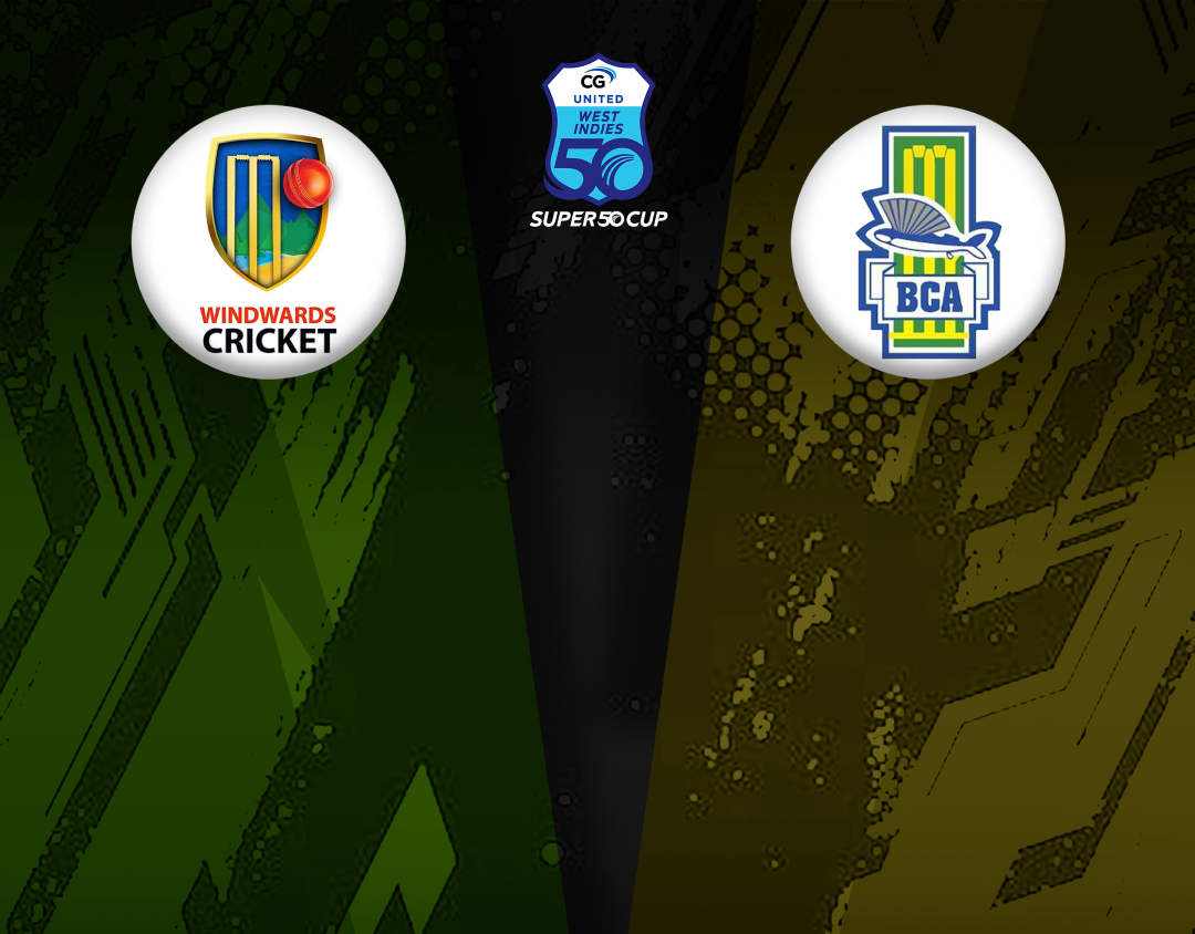 Match #4 of cg united women's super50 cup, 2025: windward islands women vs barbados women banner