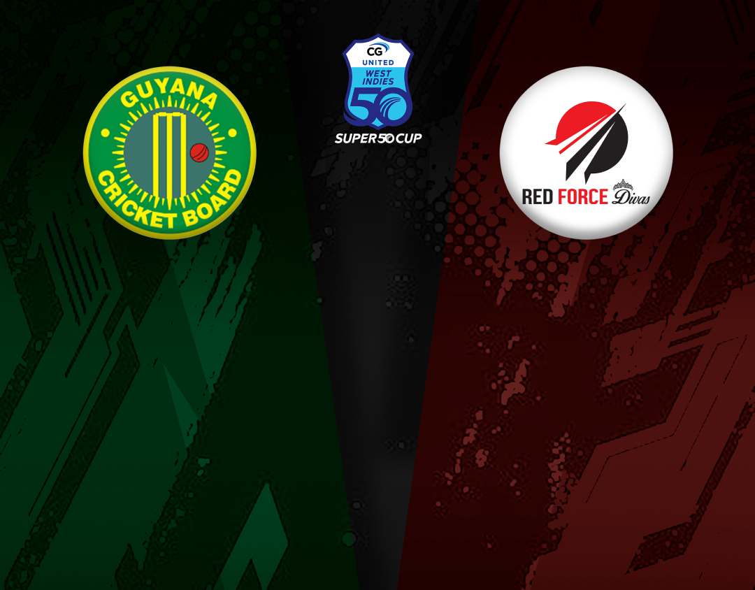 Match #14 of cg united women's super50 cup, 2025: guyana women vs trinidad and tobago women banner