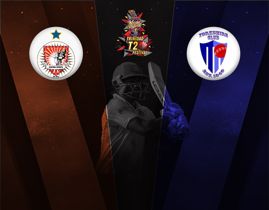 Match 1 of trinidad t20 festival 2025: central sports club vs yorkshire cricket club banner