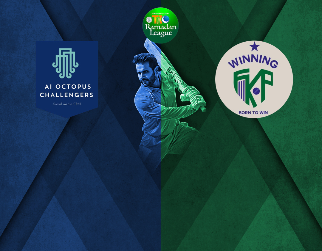 Match 50 of kcc t10 anjum raza shah ramadan trophy, 2025: ai octopus challengers vs winning fkp banner