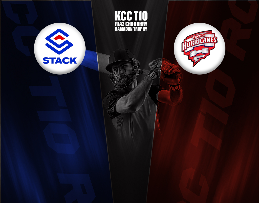 Match 15 of kcc t10 riaz choudhry ramadan trophy, 2025: stack cc vs cochin hurricanes banner