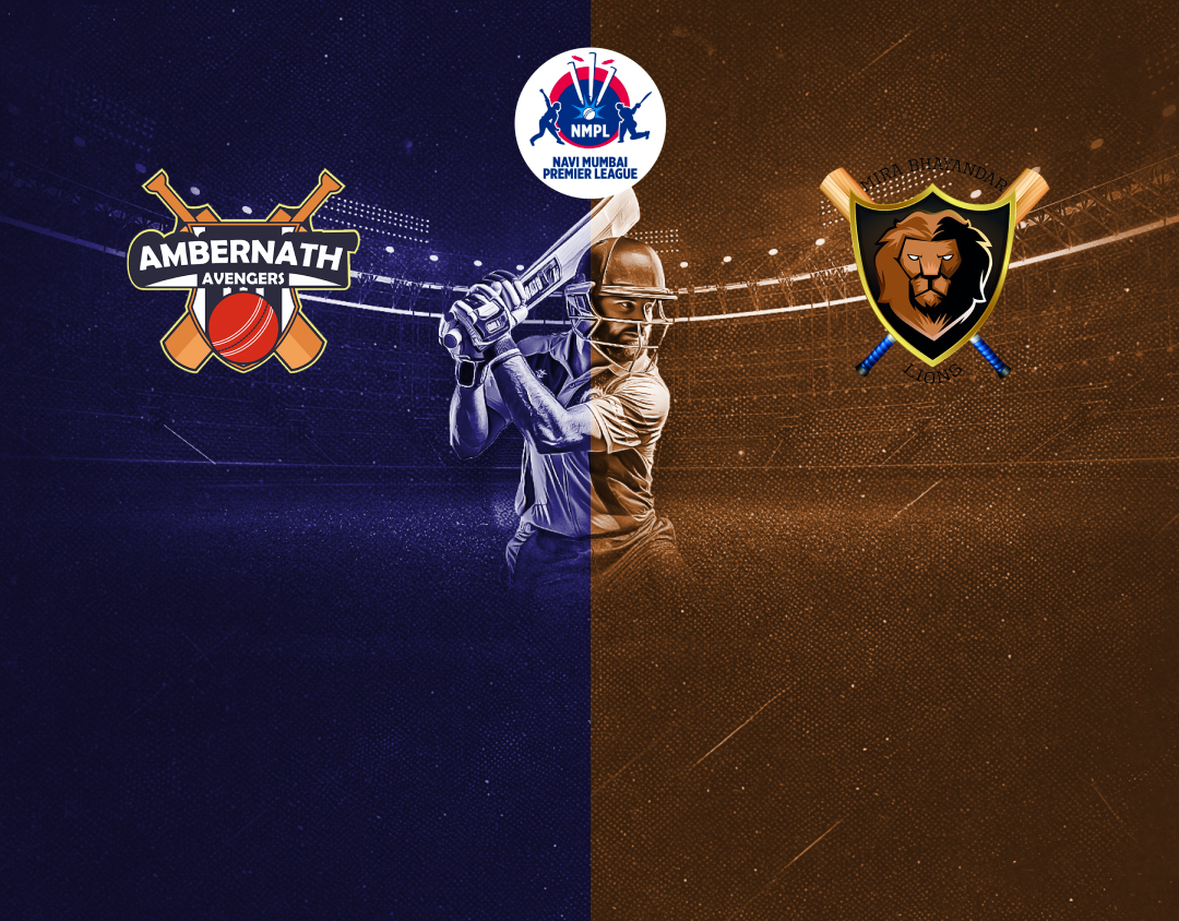Match 6 of navi mumbai premier league t20, 2025: ambernath avengers vs mira bhayandar lions banner