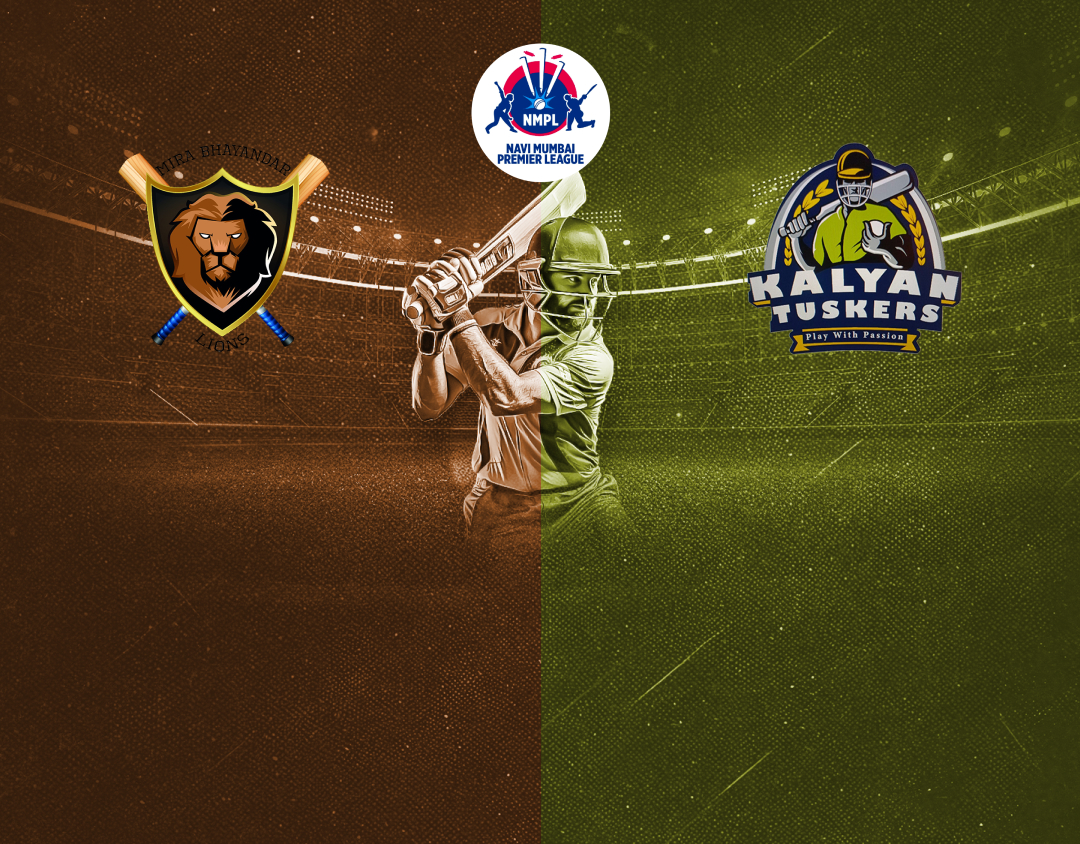 Match 23 of navi mumbai premier league t20, 2025: mira bhayandar lions vs kalyan tuskers banner
