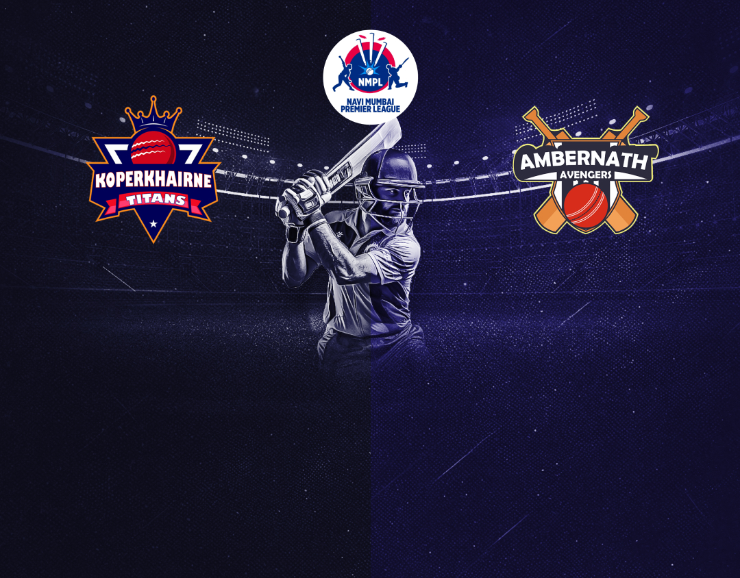 Match 24 of navi mumbai premier league t20, 2025: koparkhairne titans vs ambernath avengers banner