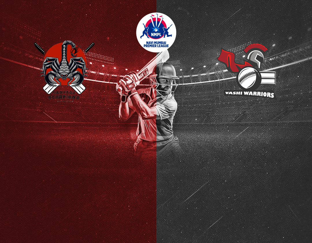 Match 25 of navi mumbai premier league t20, 2025: sanpada scorpions vs vashi warriors banner