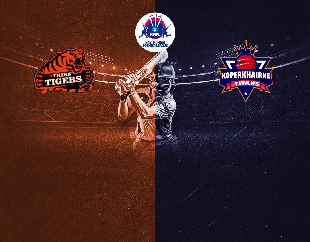 Match 27 of navi mumbai premier league t20, 2025: thane tigers vs koparkhairne titans banner