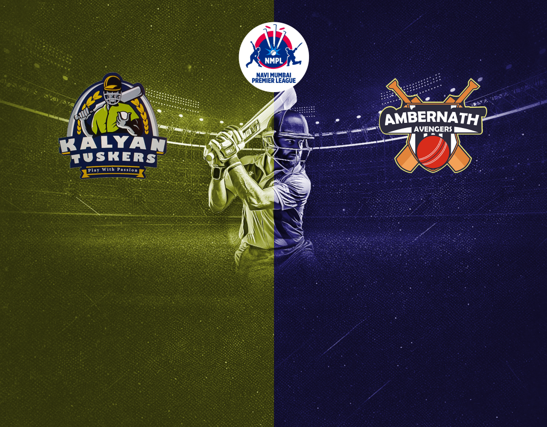 Match 28 of navi mumbai premier league t20, 2025: kalyan tuskers vs ambernath avengers banner