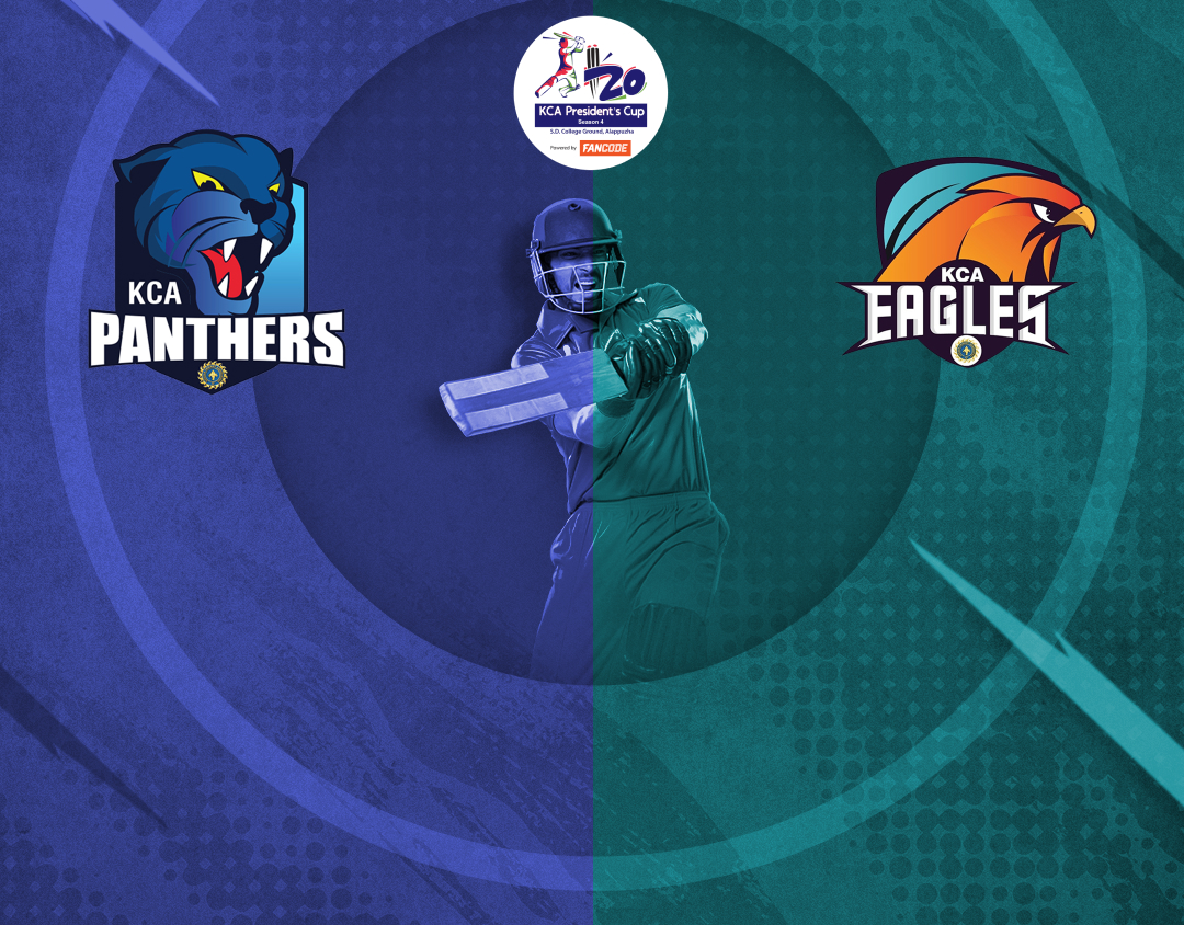 Match 11 of kca presidents cup t20, 2025: kca panthers vs kca eagles banner