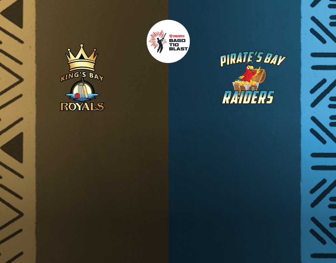 Match 1 of dream11 bago t10 blast, 3rd edition, 2025: kings bay royals vs pirates bay raiders banner